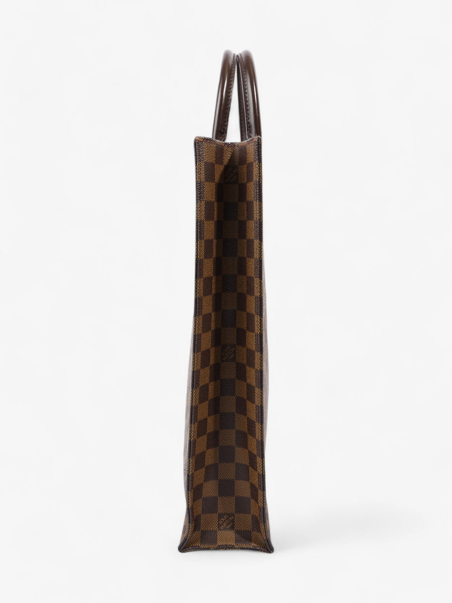 Louis Vuitton Sac Plat Tote Bag Damier Ebene Coated Canvas Image 3