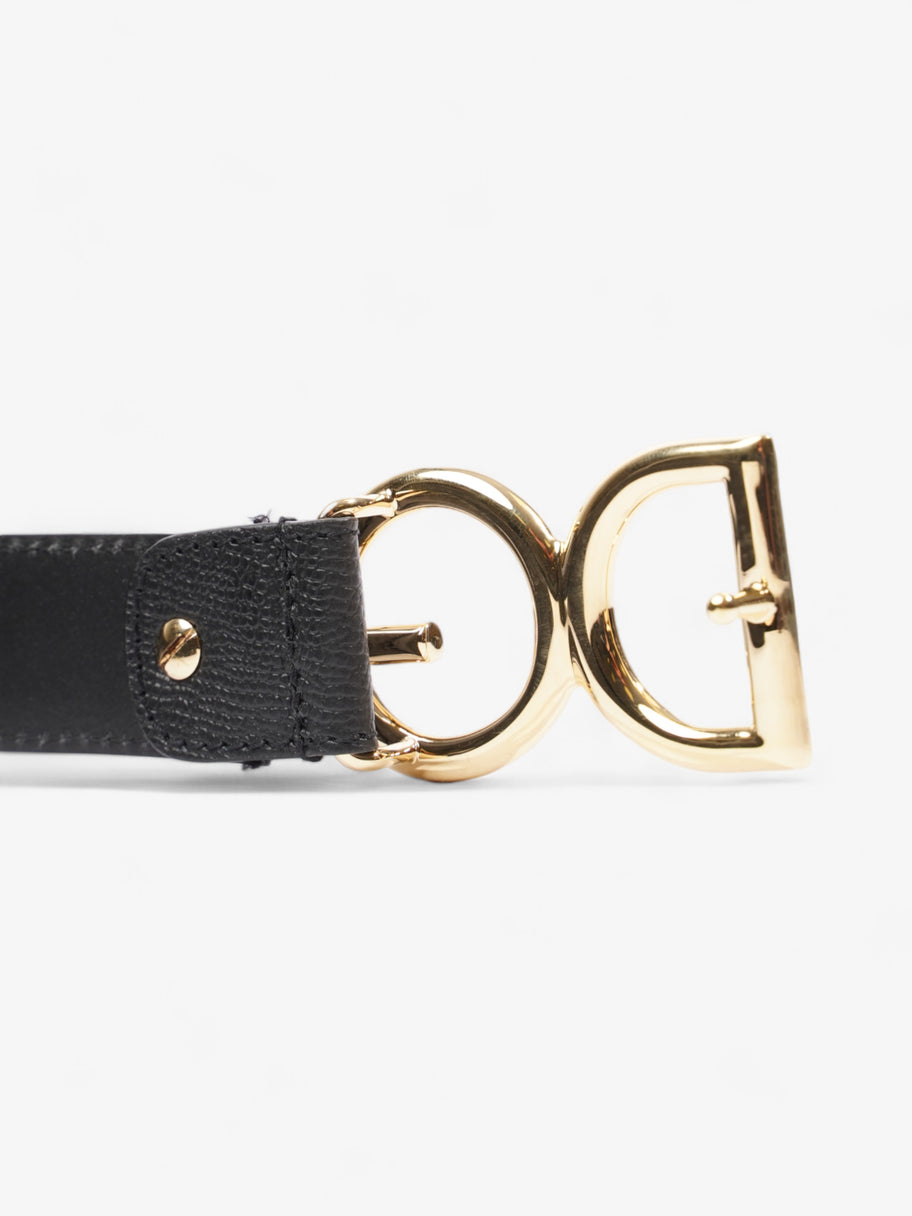 Dolce and Gabbana DG Logo Belt Black Leather 95cm 38