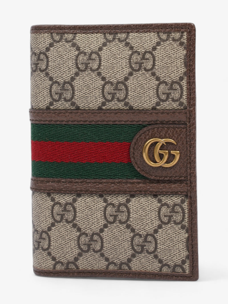  Gucci Ophidia GG Card Case GG Supreme / Red / Green Coated Canvas