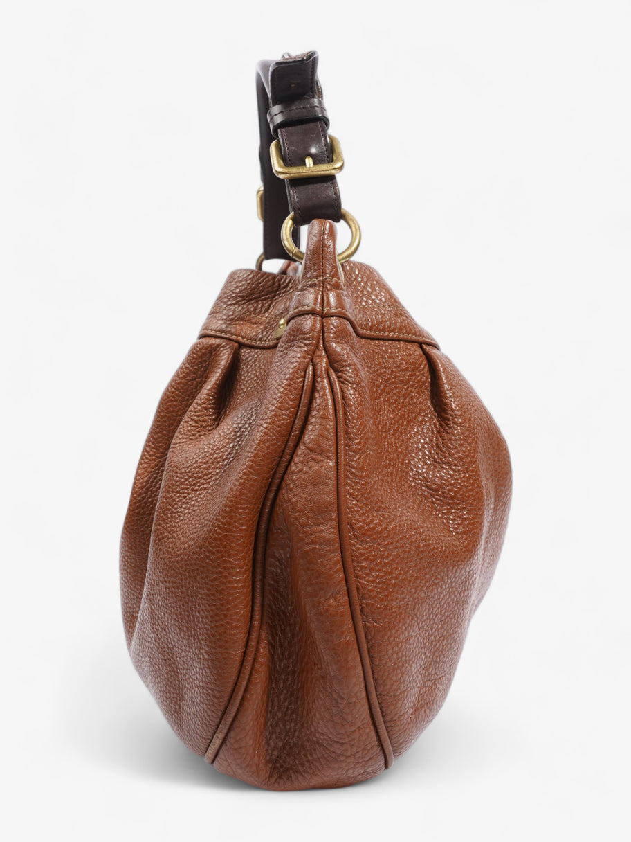 Mitzy Hobo Oak Grained Leather Image 4