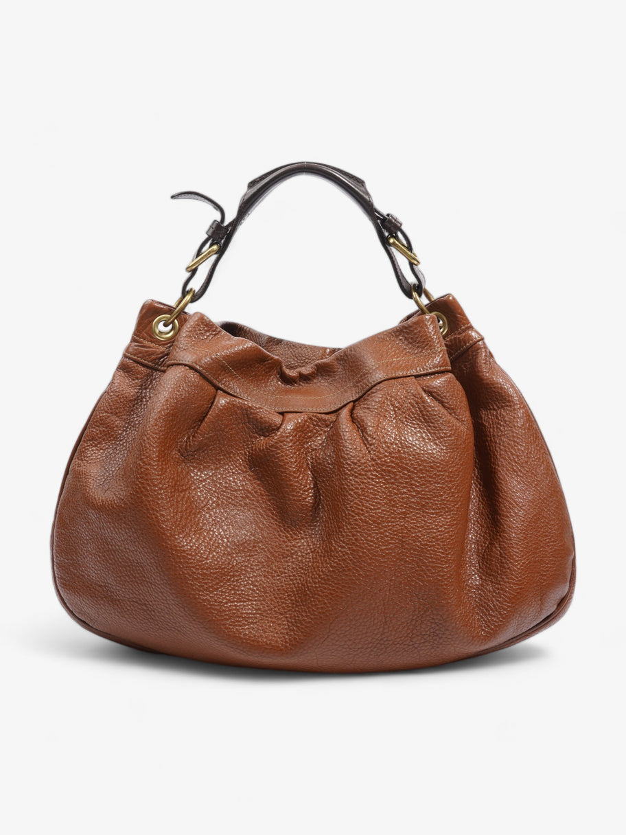 Mitzy Hobo Oak Grained Leather Image 5