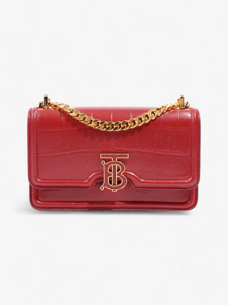  Burberry TB Bag Red Embossed Leather Mini