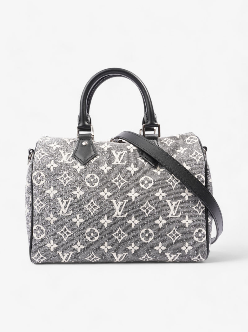  Louis Vuitton Speedy Bandoulière Black Monogram Denim 25