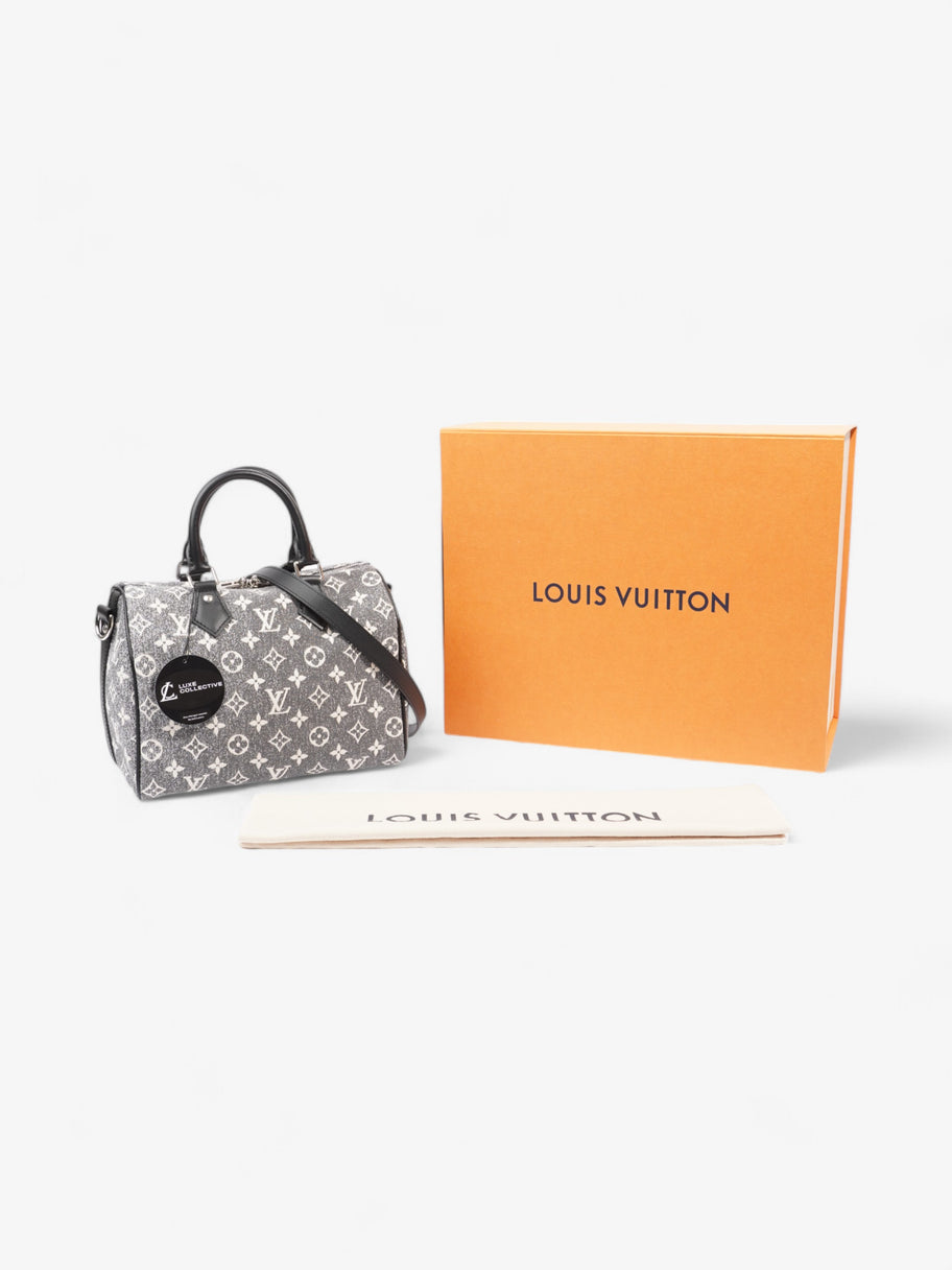 Louis Vuitton Speedy Bandoulière Black Monogram Denim 25 Image 8