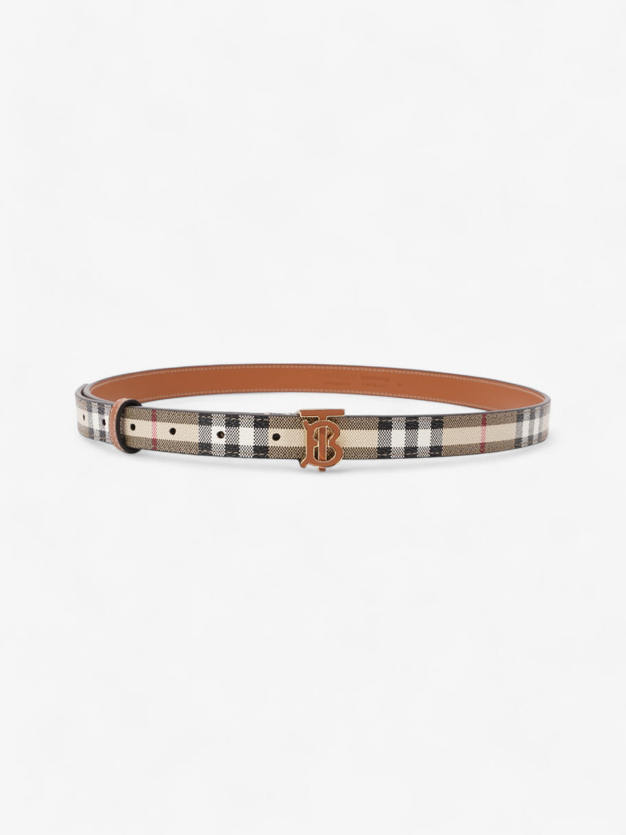 Burberry TB Belt Vintage Check / Briar Brown Canvas Medium - 102cm Image 1