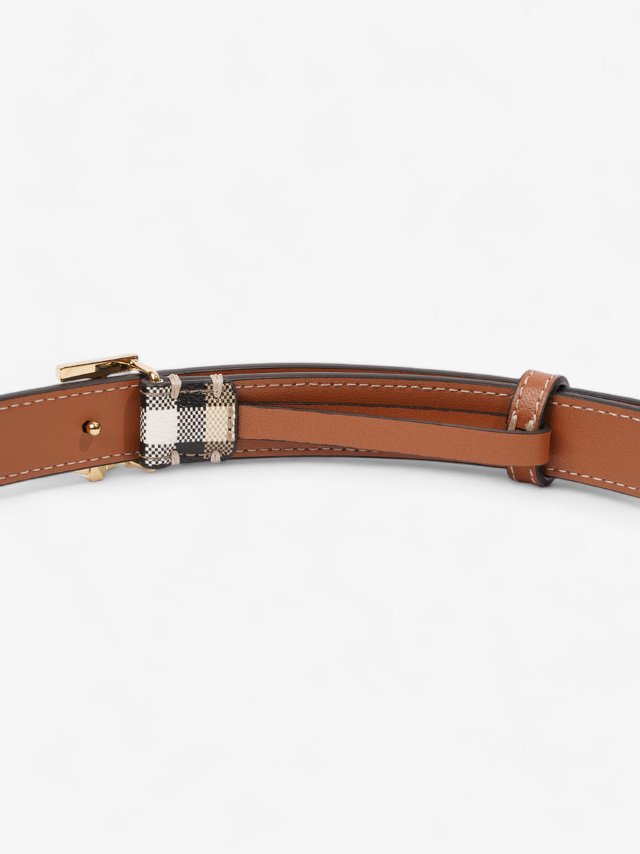 Burberry TB Belt Vintage Check / Briar Brown Canvas Medium - 102cm Image 5