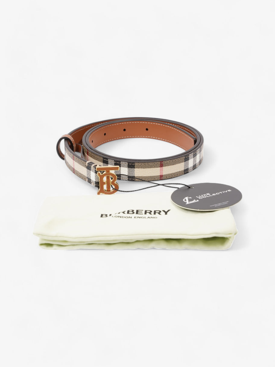 Burberry TB Belt Vintage Check / Briar Brown Canvas Medium - 102cm Image 6