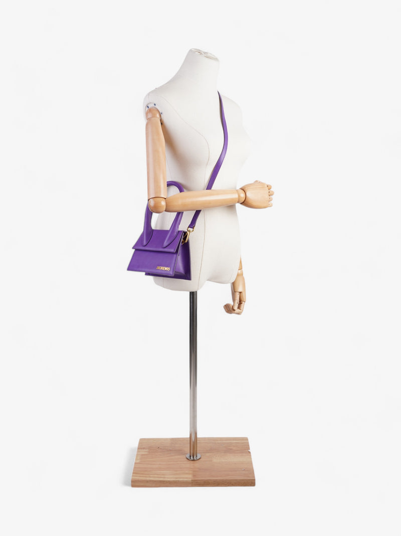  Jacquemus Le Chiquito Moyen Purple Leather