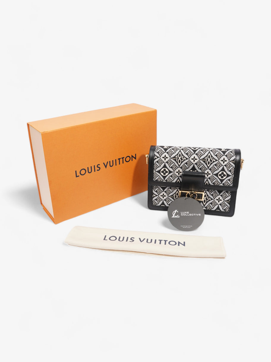 Louis Vuitton Dauphine Black / White Canvas MM Image 11