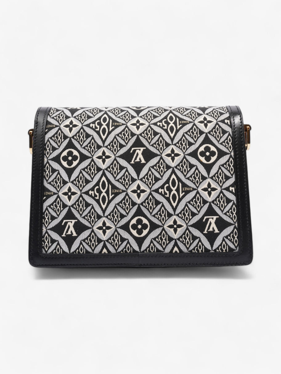 Louis Vuitton Dauphine Black / White Canvas MM Image 4