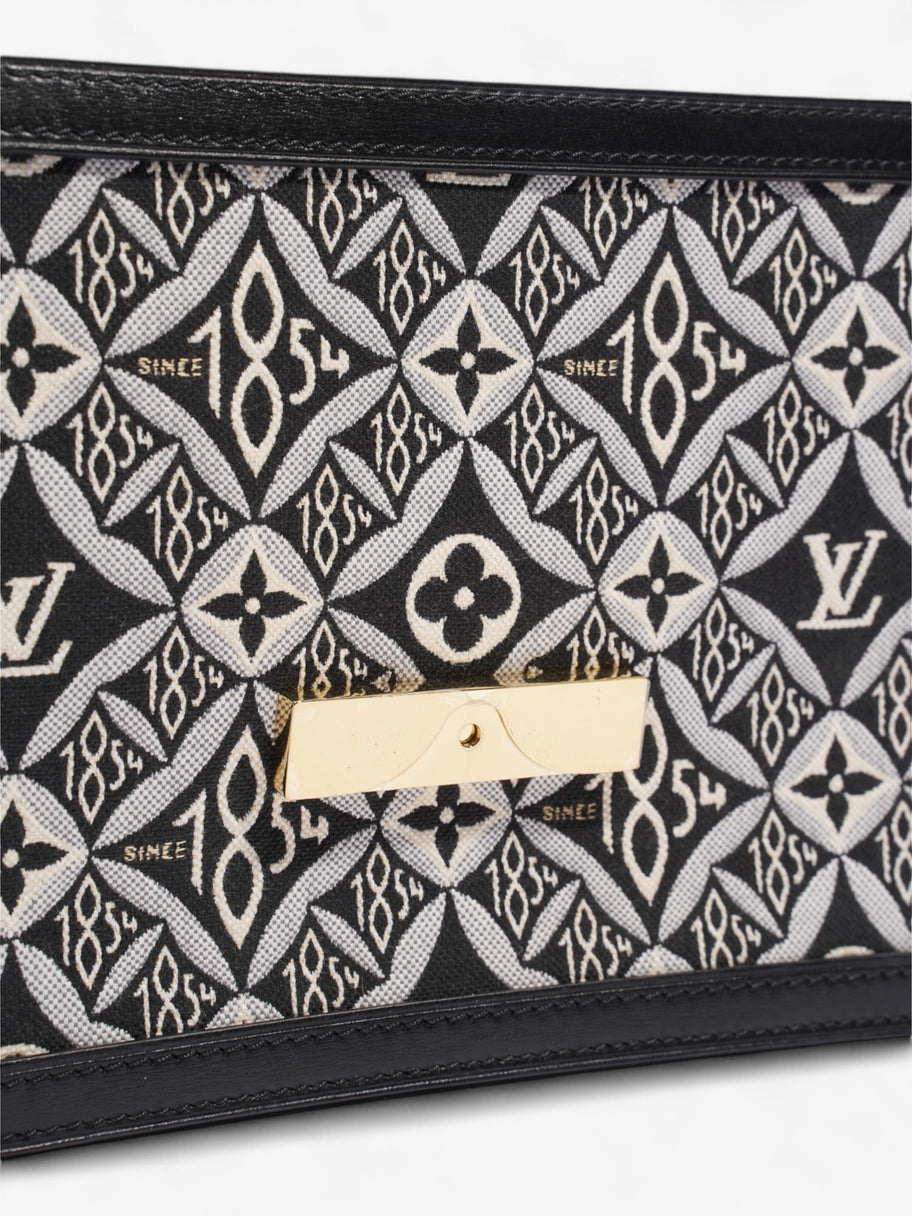 Louis Vuitton Dauphine Black / White Canvas MM Image 10