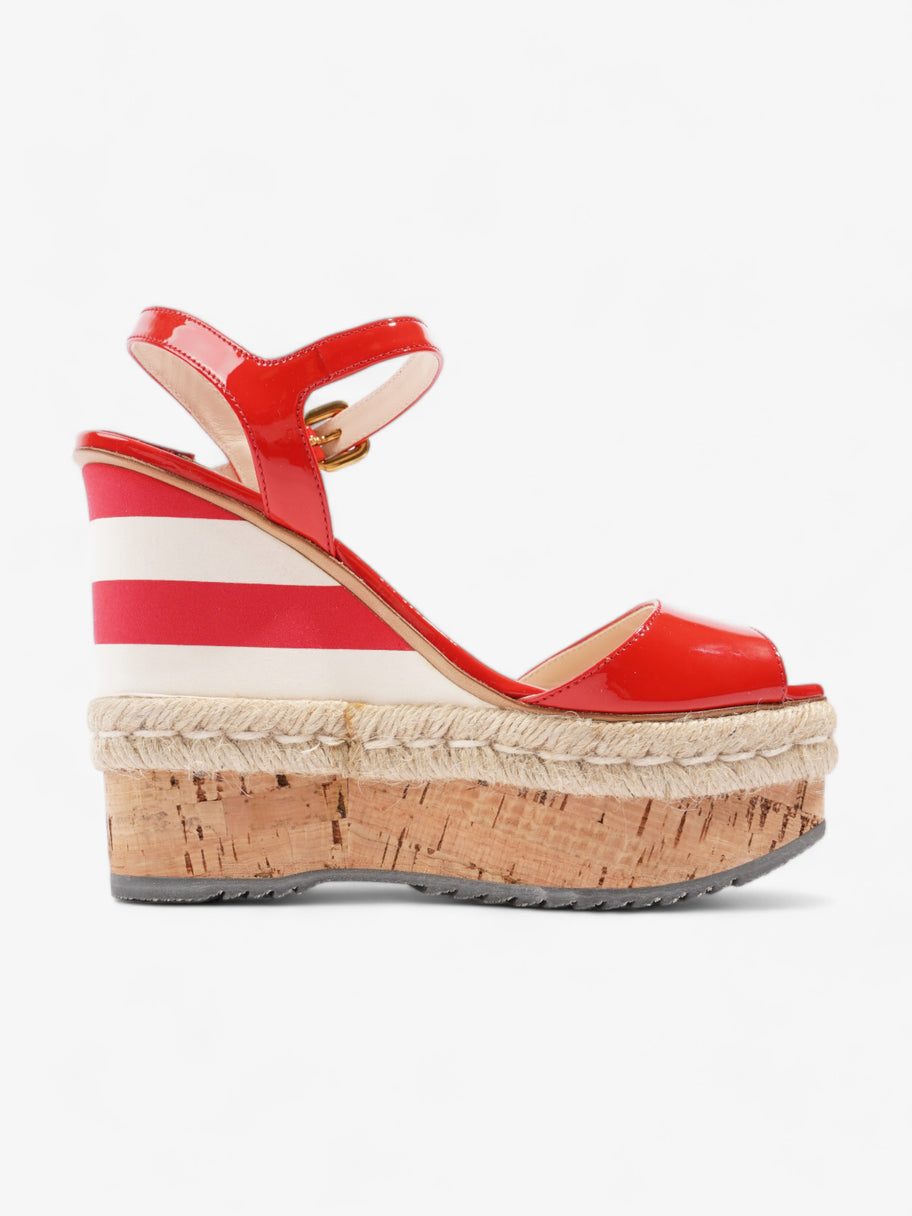 Prada Red Wedges 120 Red Patent Leather EU 36.5 UK 3.5 Image 4