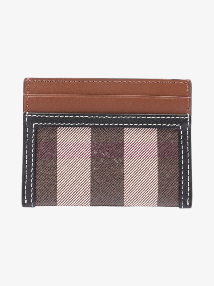 Burberry Check Card Case Dark Birch Brown Polyurethane Image 2