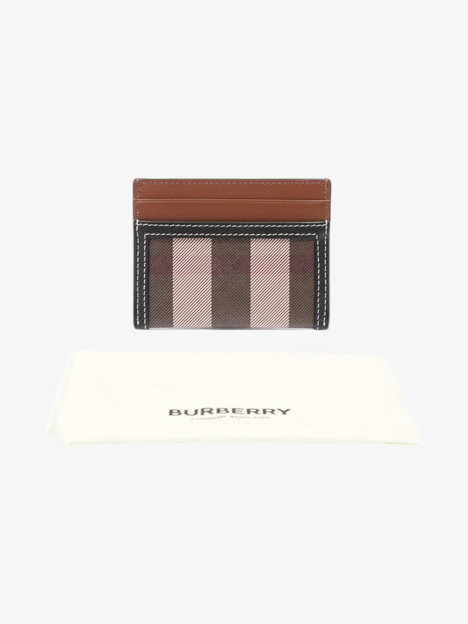 Burberry Check Card Case Dark Birch Brown Polyurethane Image 6