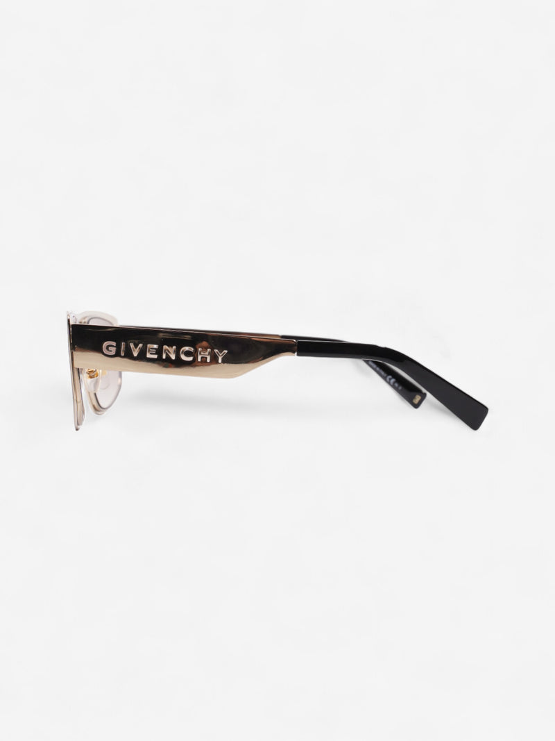  Givenchy Cut Out Sunglasses Gold / Black Acetate 145mm