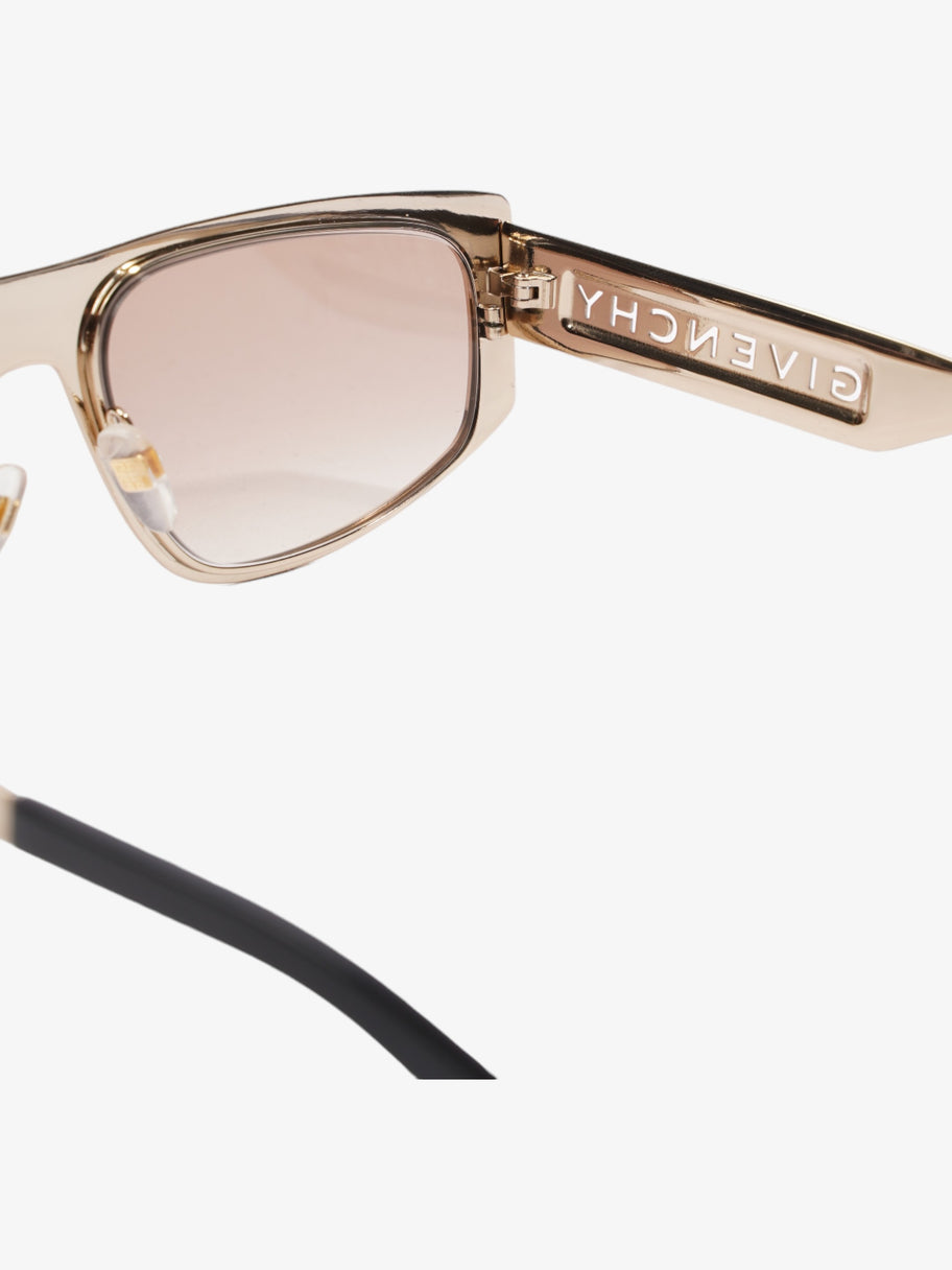 Givenchy Cut Out Sunglasses Gold / Black Acetate 145mm Image 6