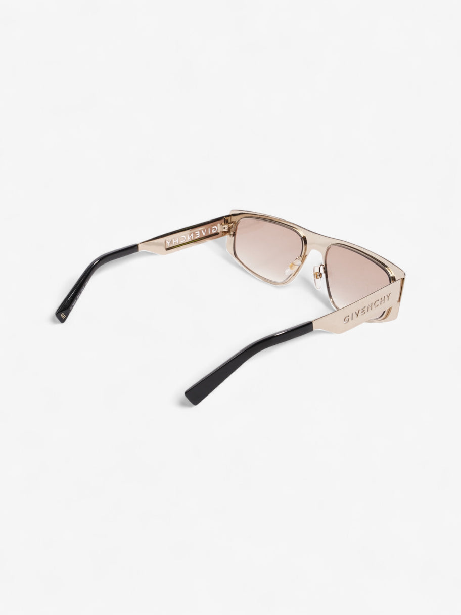 Givenchy Cut Out Sunglasses Gold / Black Acetate 145mm Image 7