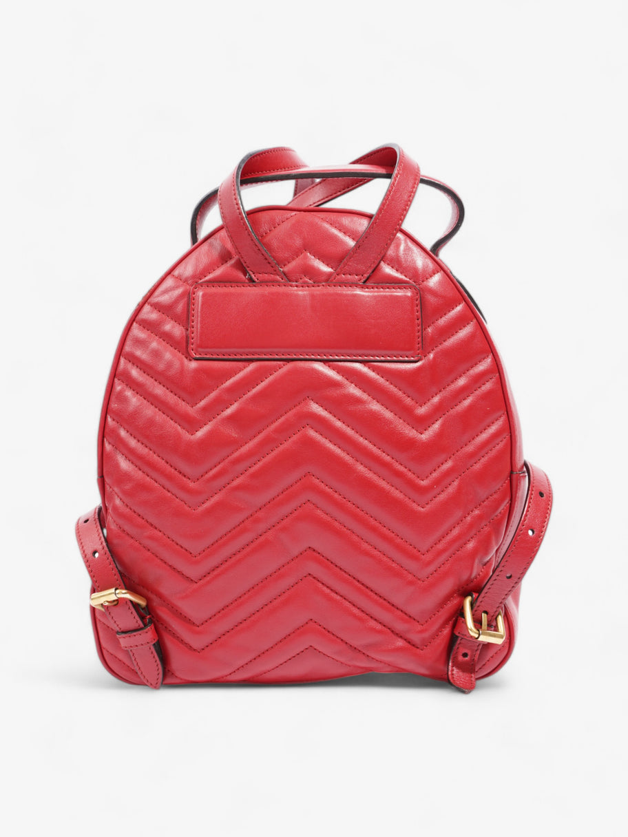 Gucci Marmont Backpack Red Matelasse Leather Image 4