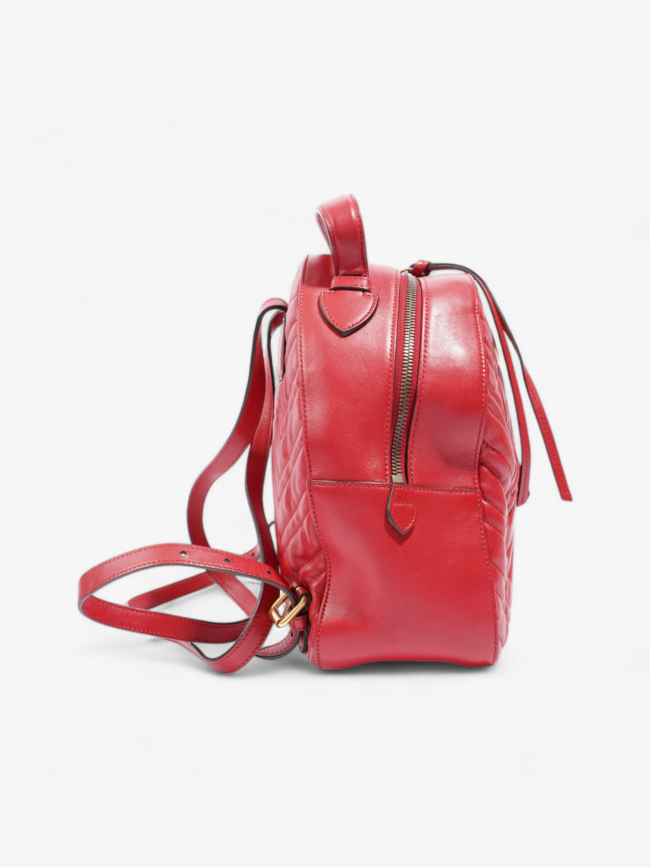 Gucci Marmont Backpack Red Matelasse Leather Image 5