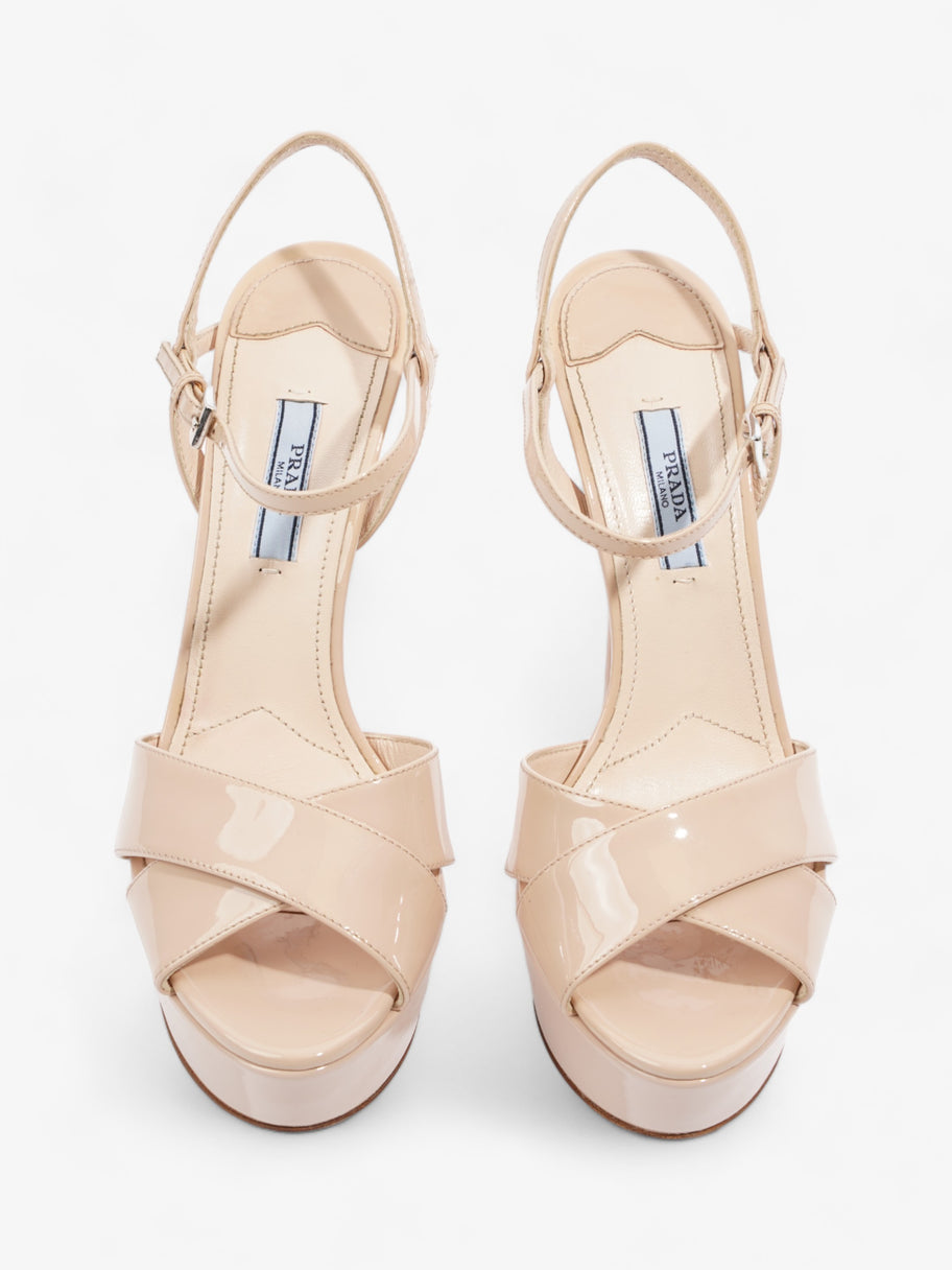 Platform Sandals 130 Nude Patent Leather EU 39 UK 6 Image 8