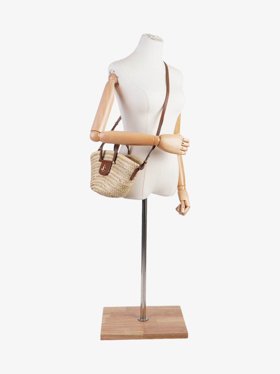 Jimmy Choo Macy Brown / Natural Raffia Small Image 2