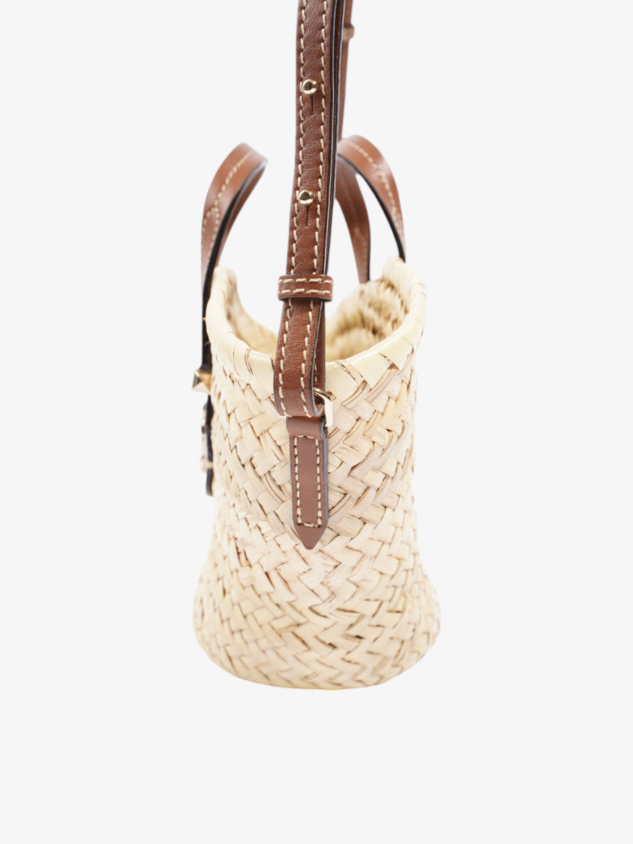 Jimmy Choo Macy Brown / Natural Raffia Small Image 4