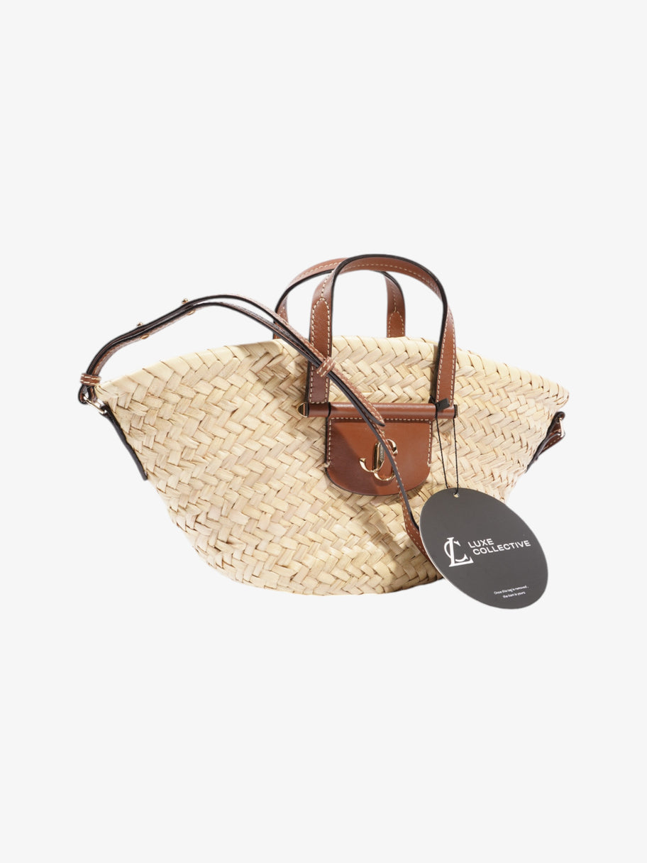 Jimmy Choo Macy Brown / Natural Raffia Small Image 10