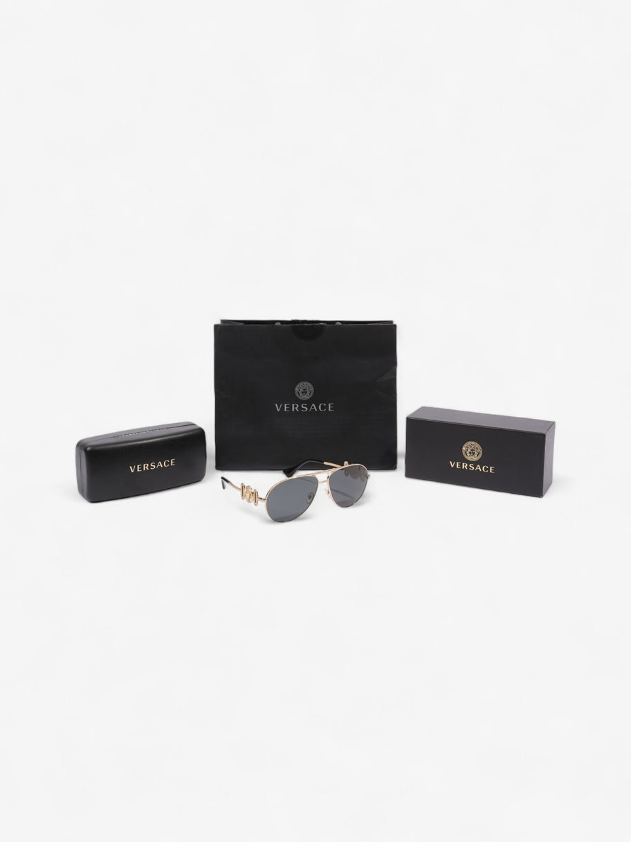 Versace Medusa Aviator Black / Gold Base Metal 145mm Image 8