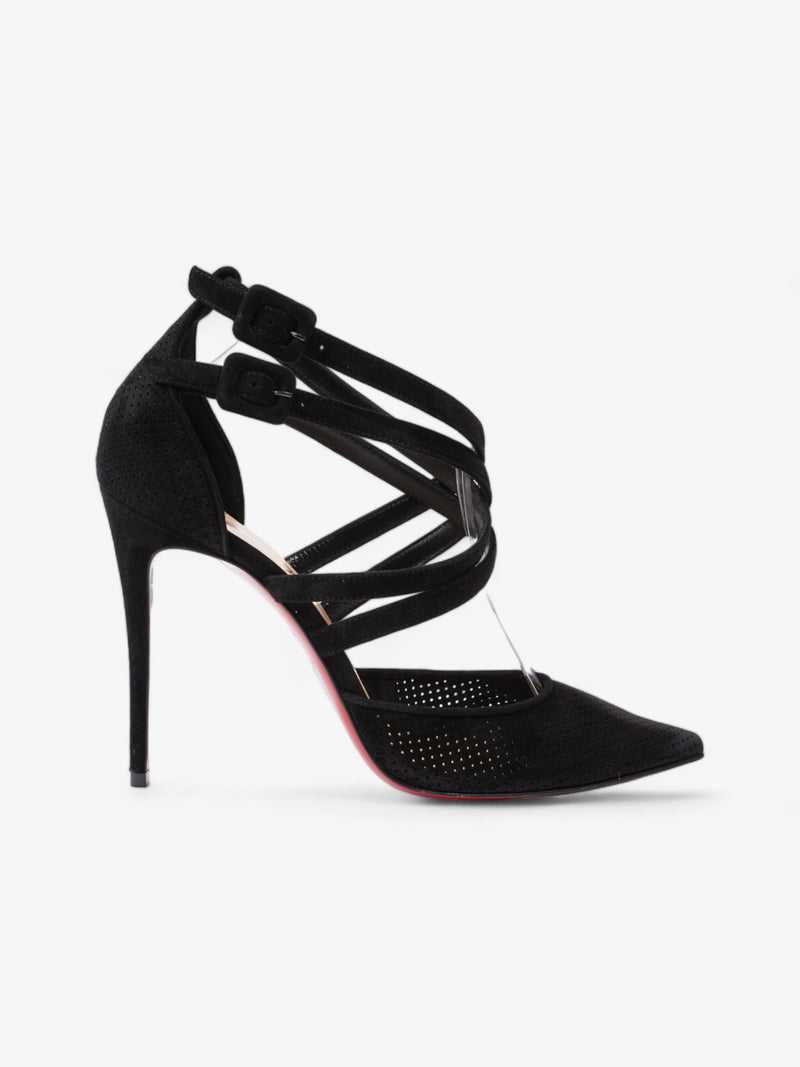  Christian Louboutin Victorilla 100mm Black Suede EU 38 UK 5