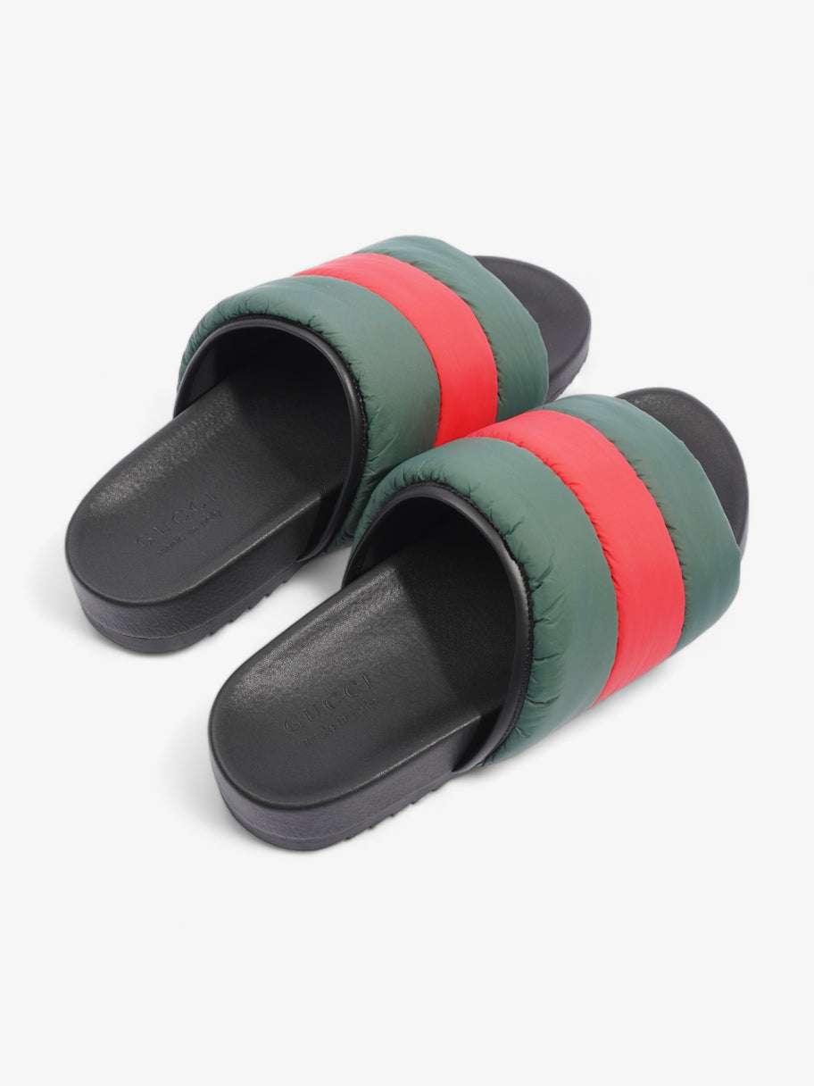 Web-Stripe Open-Toe Slides Red / Green Nylon EU 44 UK 10 Image 9