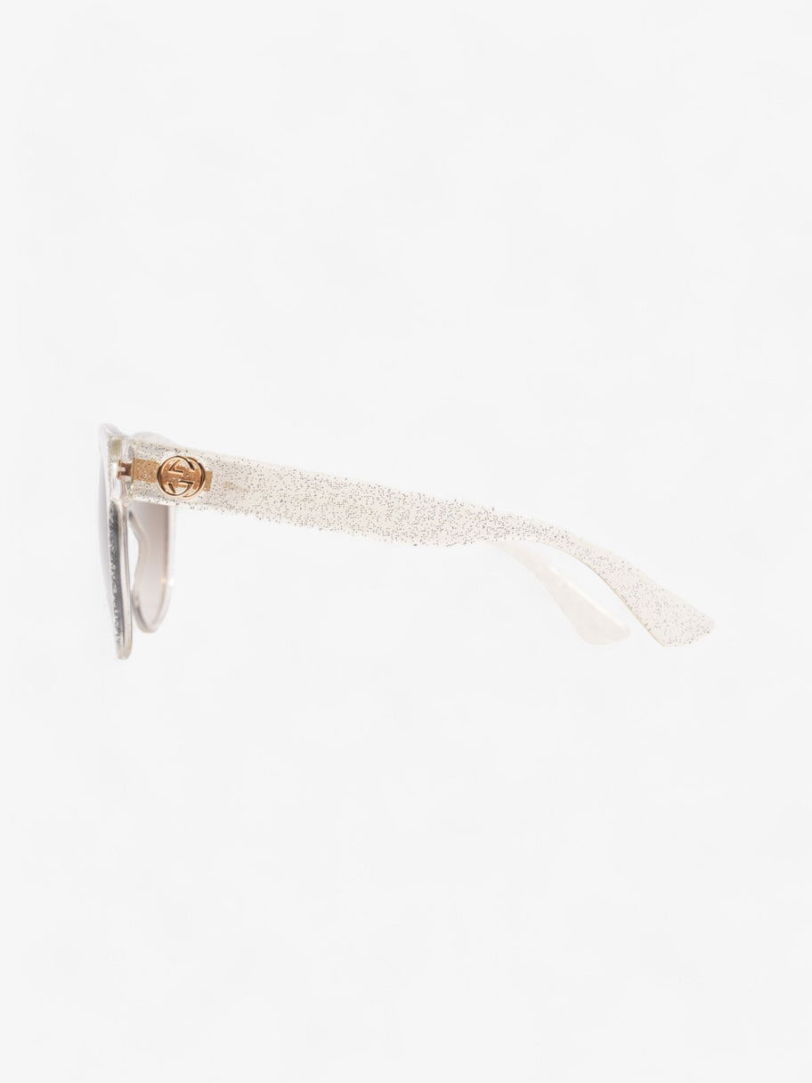 Gucci Sunglasses GG0035S Silver Glitter Acetate 140mm Image 2