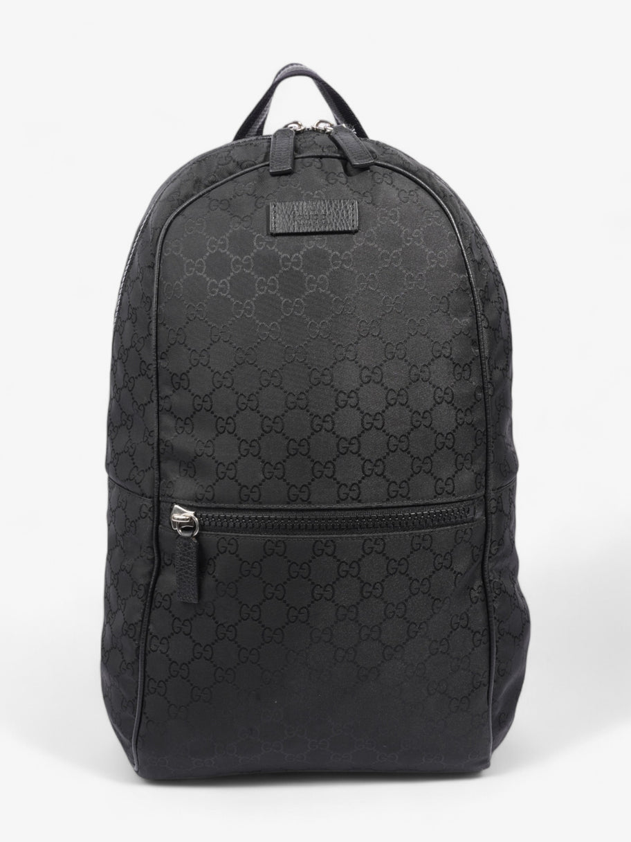 Gucci Double Zip Backpack Black / GG Supreme Nylon Image 1