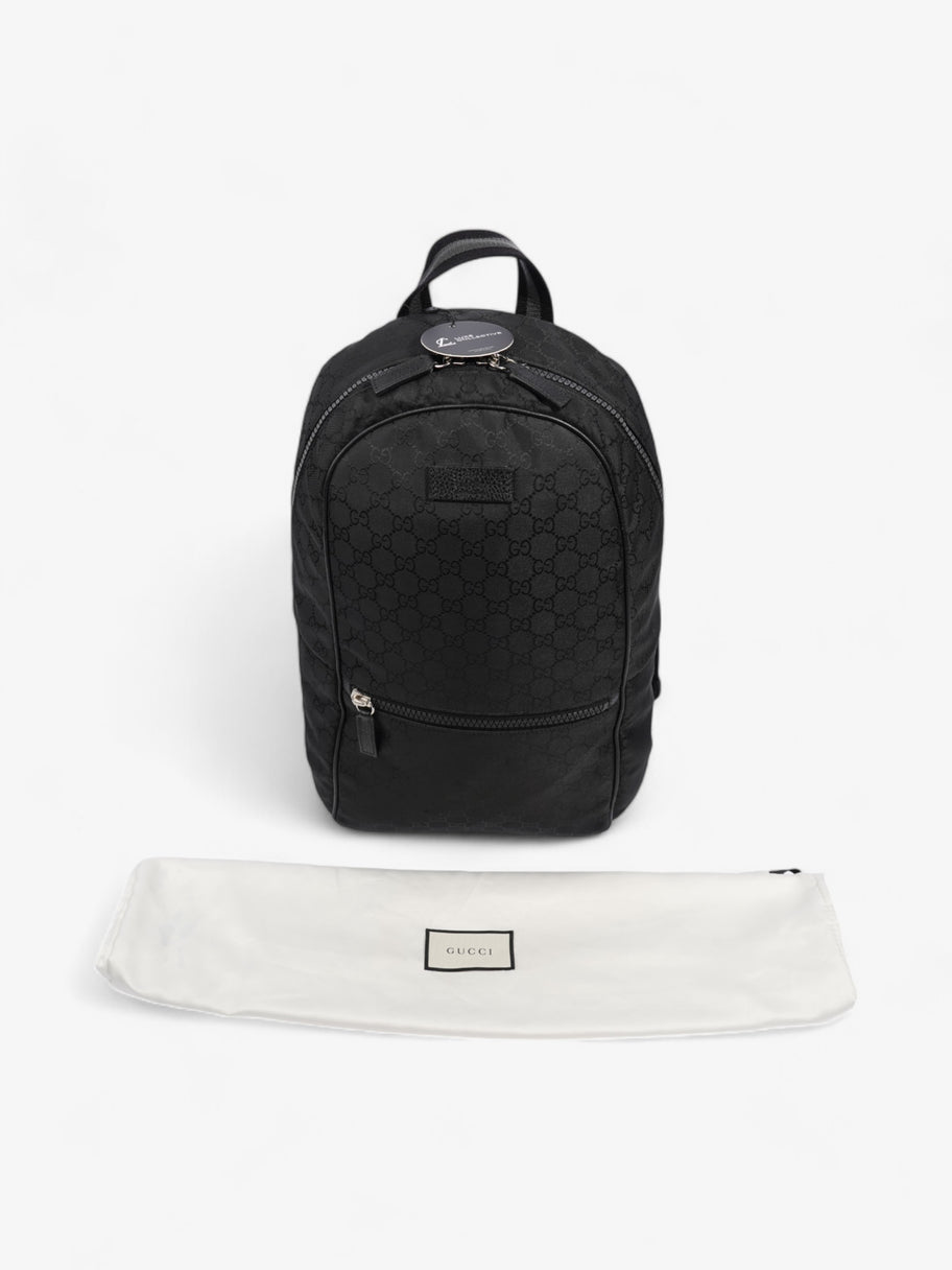 Gucci Double Zip Backpack Black / GG Supreme Nylon Image 10