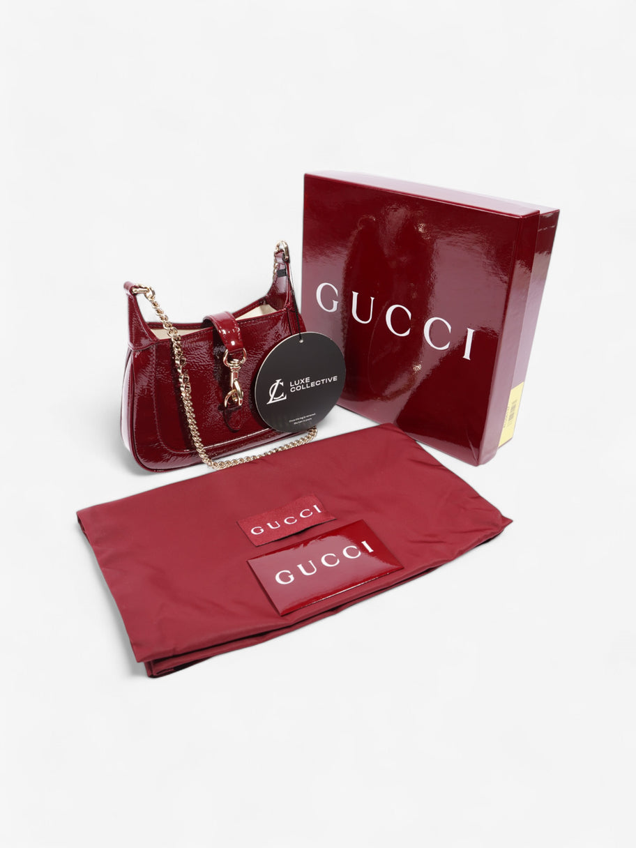 Gucci Jackie Notte Red Patent Leather Mini Image 20