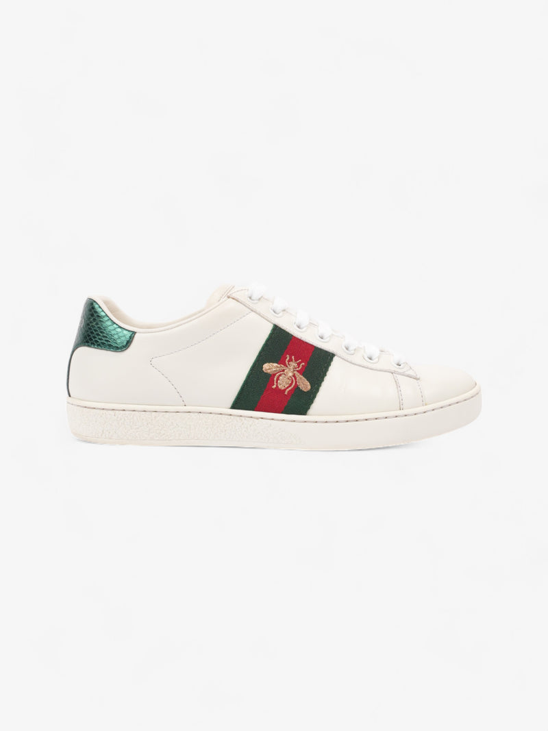  Gucci Ace Embroidered Bee White / Green / Red Leather EU 37 UK 4