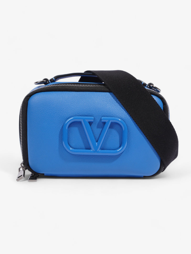  V Logo Blue Leather