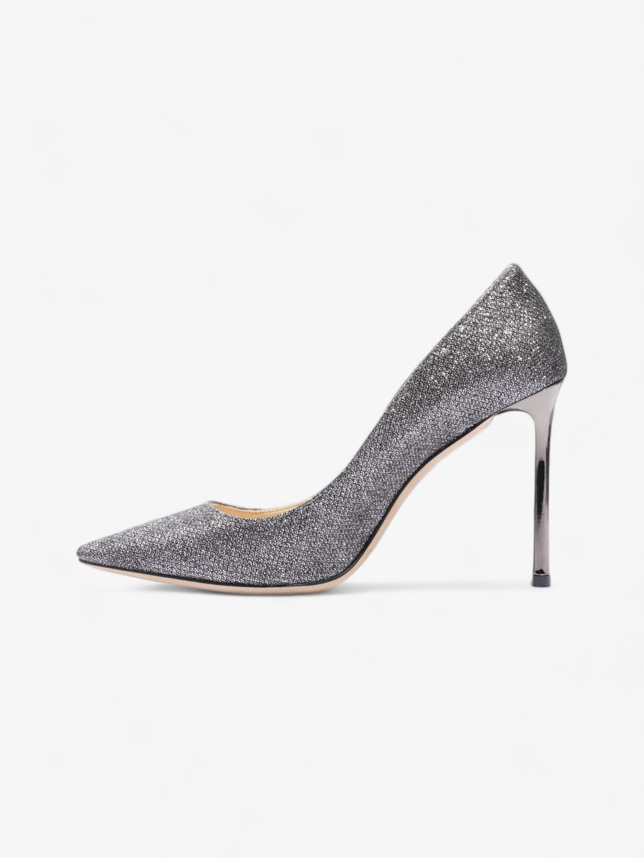 Jimmy Choo Romy Heels 100mm Silver Glitter EU 39 UK 6 Image 3