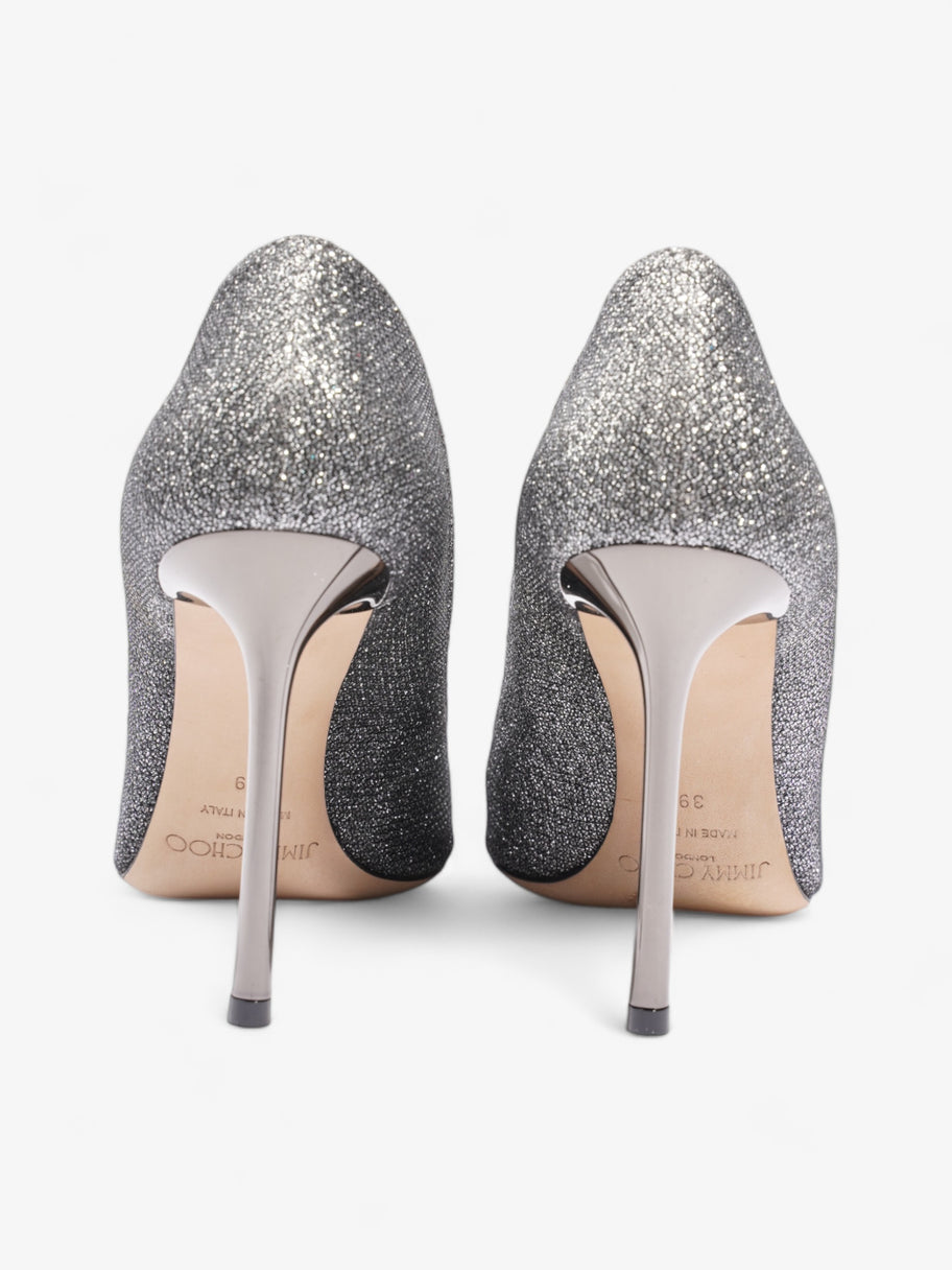 Jimmy Choo Romy Heels 100mm Silver Glitter EU 39 UK 6 Image 6