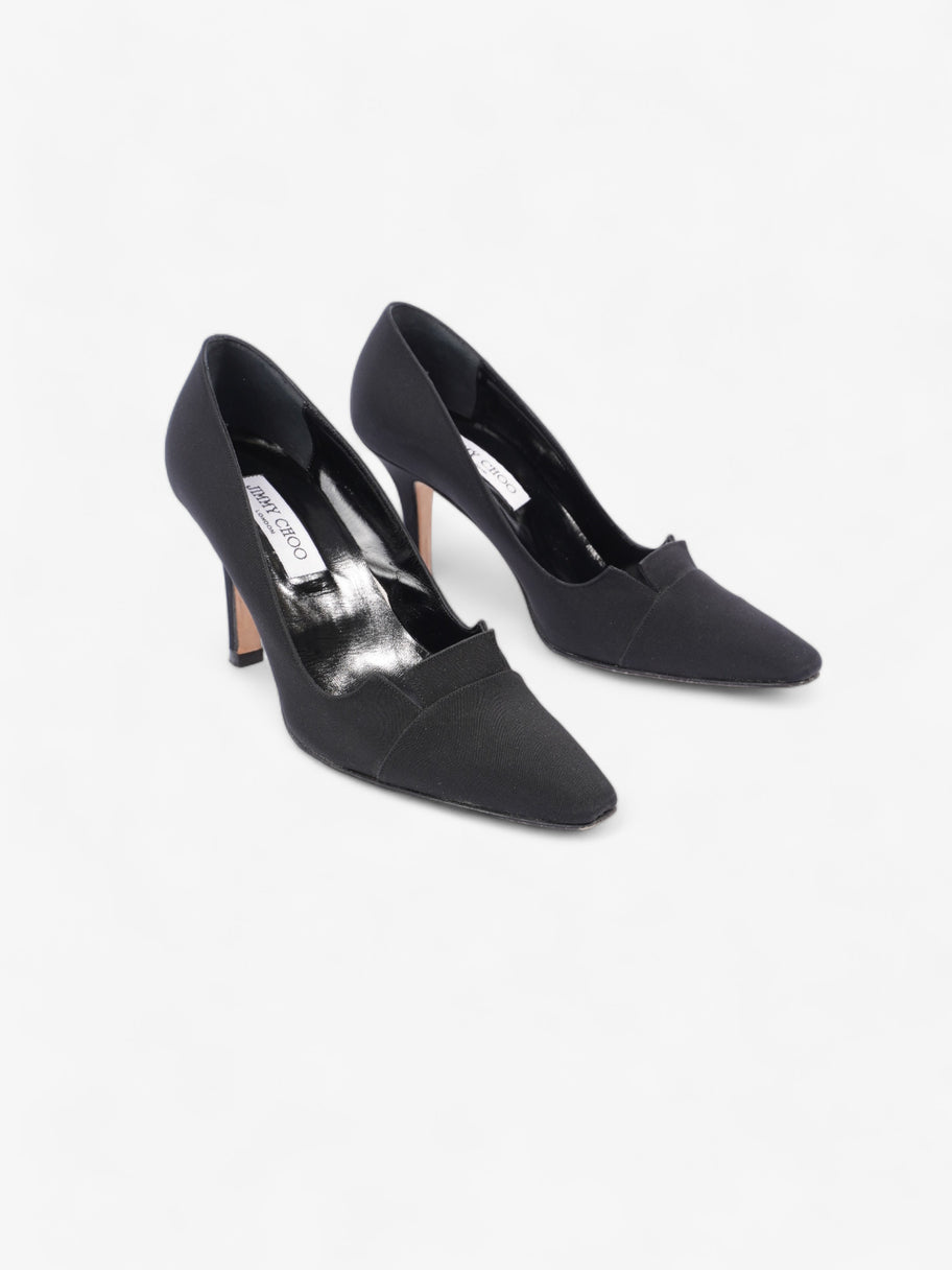 Jimmy Choo Pointed Heel 90mm Black Satin EU 38 UK 5 Image 2