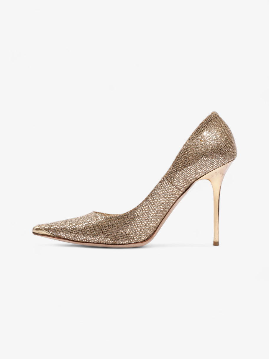 Jimmy Choo Abel Pointed Heel 105mm Gold Glitter EU 39 UK 6 Image 3