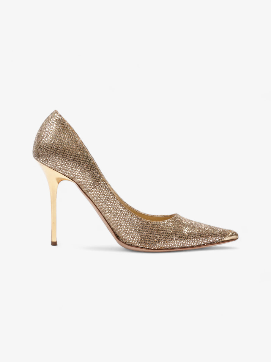 Jimmy Choo Abel Pointed Heel 105mm Gold Glitter EU 39 UK 6 Image 4