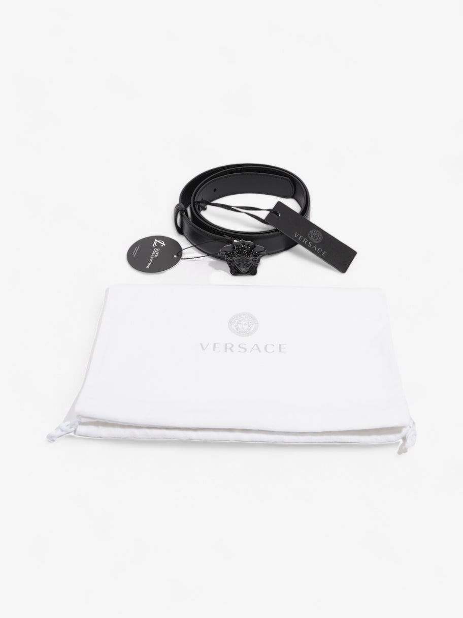 Versace La Medusa Head Belt Black Leather 95cm 38