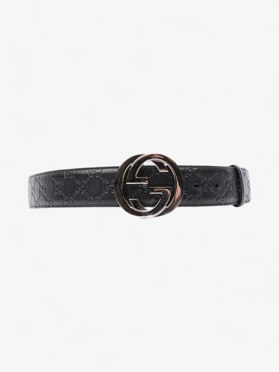 Gucci Interlocking G Belt Black Leather 105cm 42