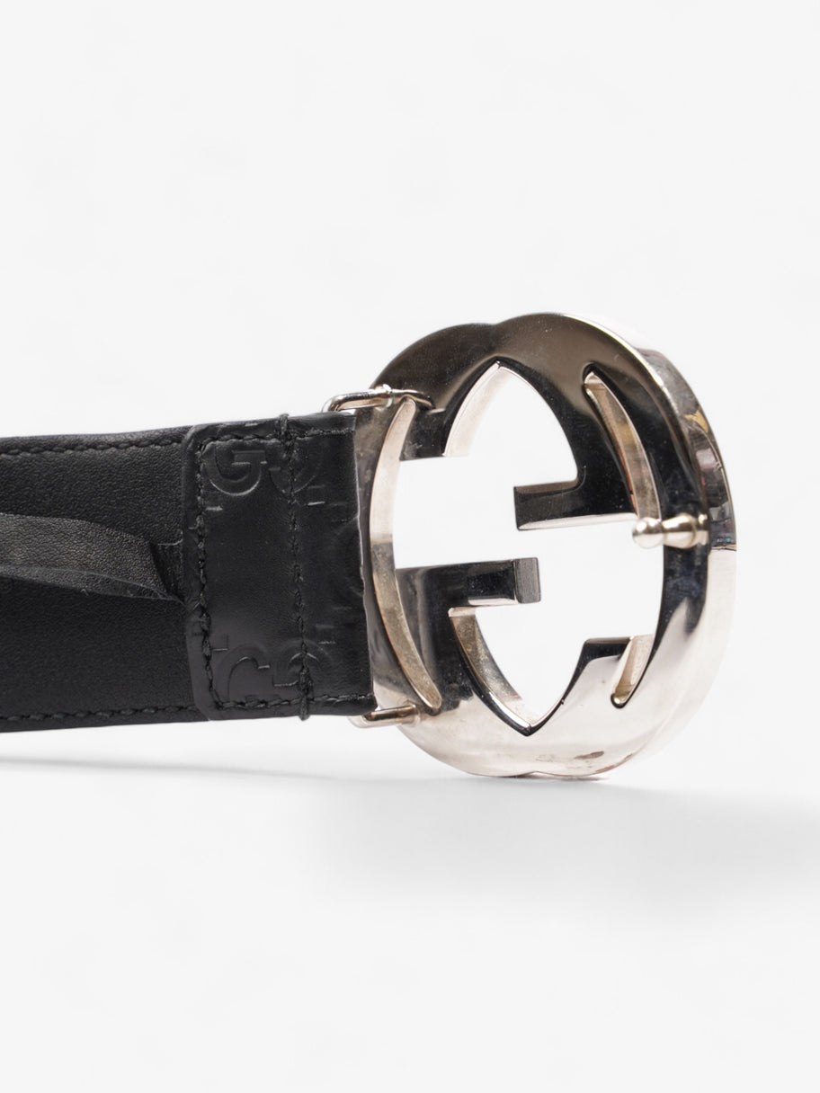 Gucci Interlocking G Belt Black Leather 105cm 42