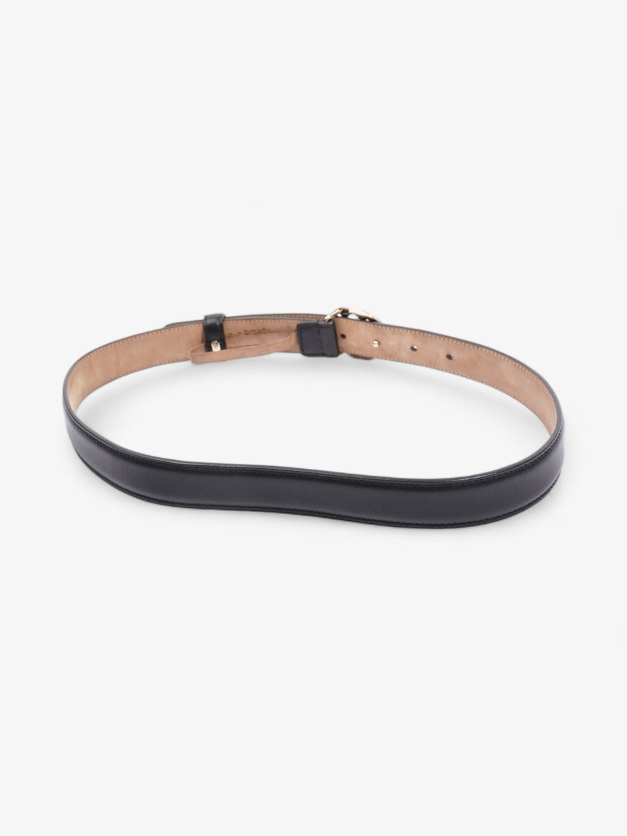 Gucci Interlocking G Thin Belt Black Leather 75cm 30