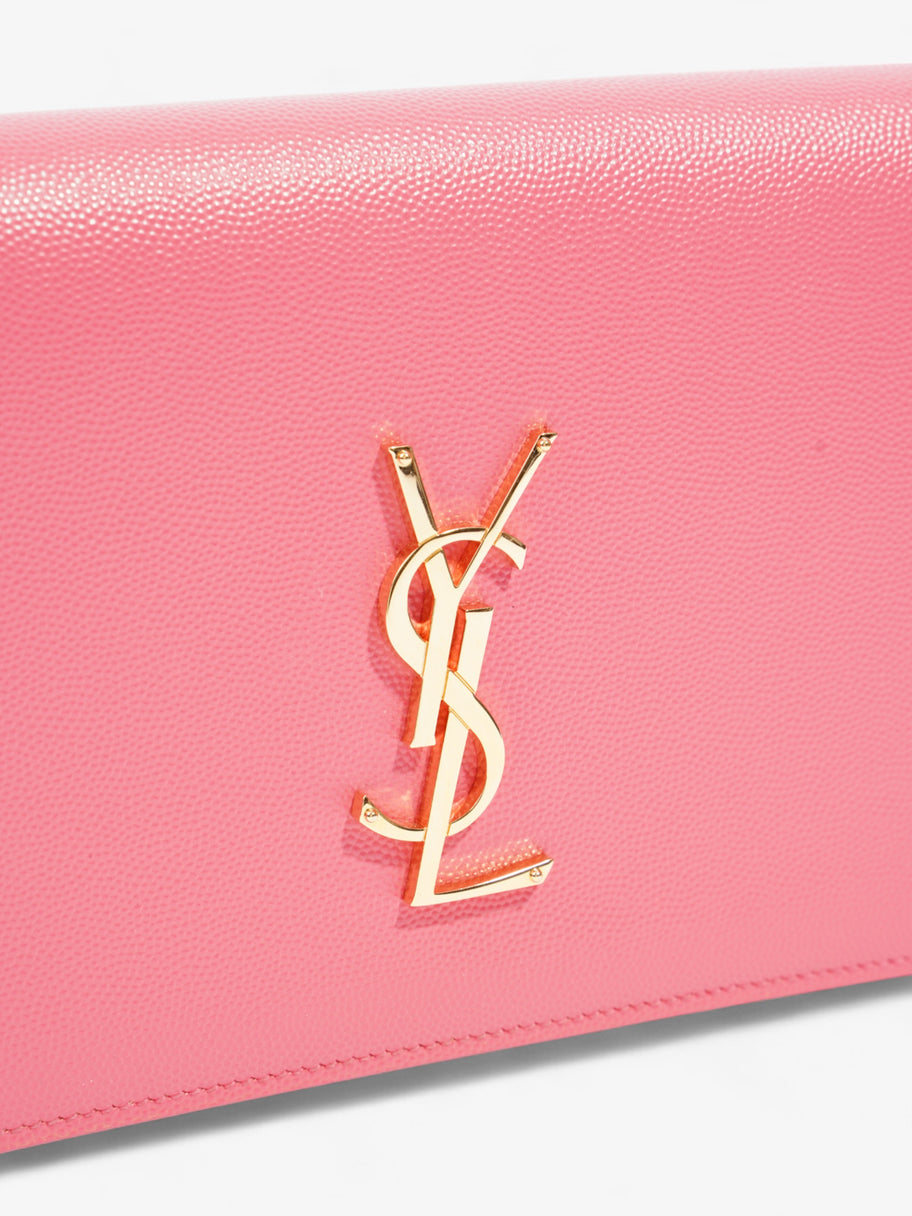 Saint Laurent Kate Neon Pink Grained Leather Image 3