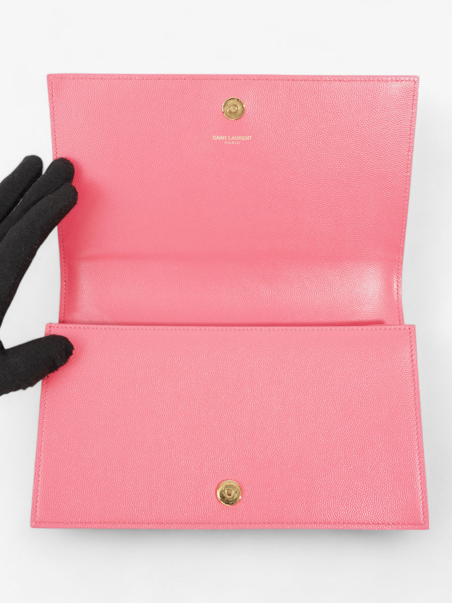 Saint Laurent Kate Neon Pink Grained Leather Image 8