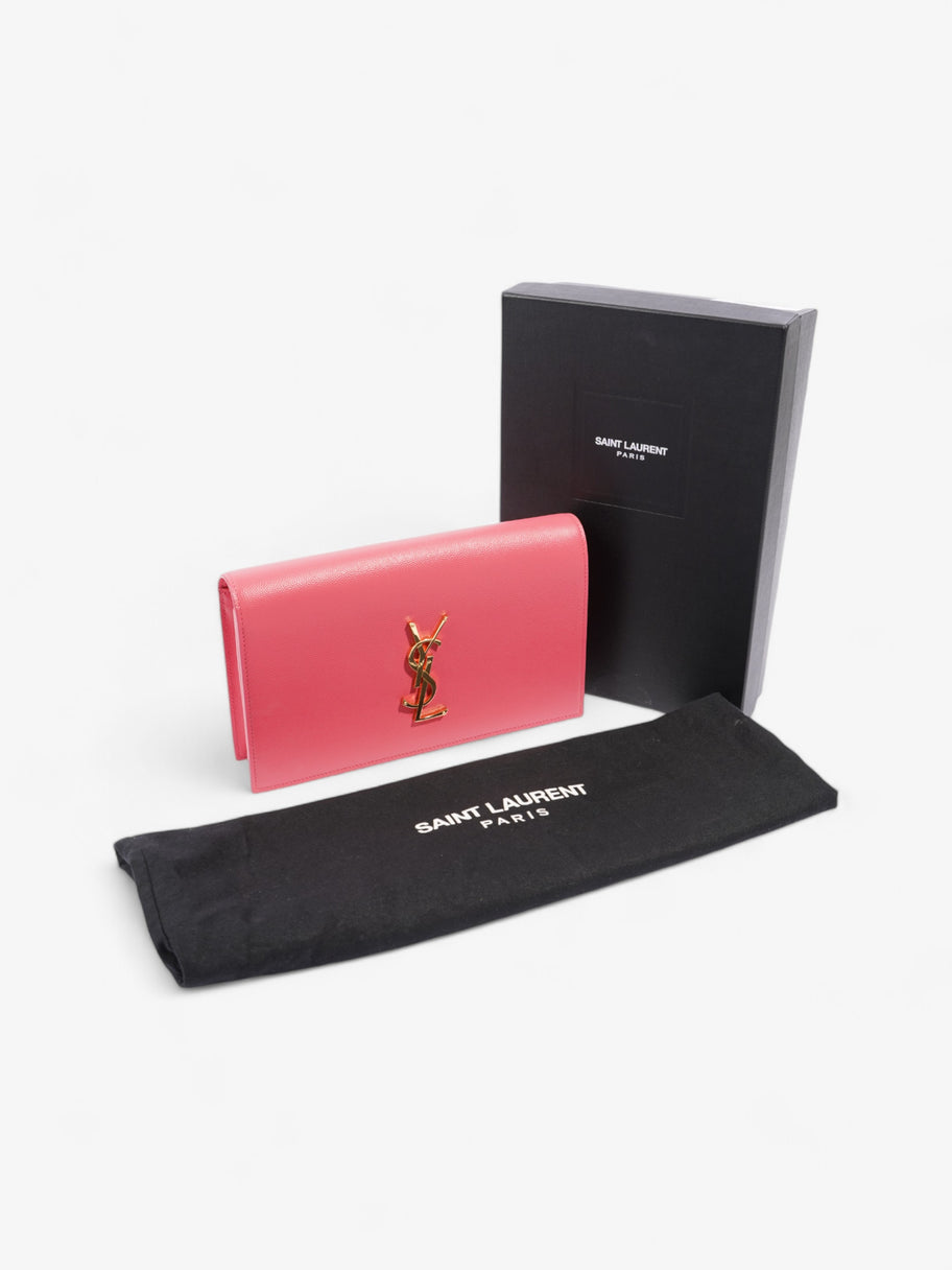 Saint Laurent Kate Neon Pink Grained Leather Image 10