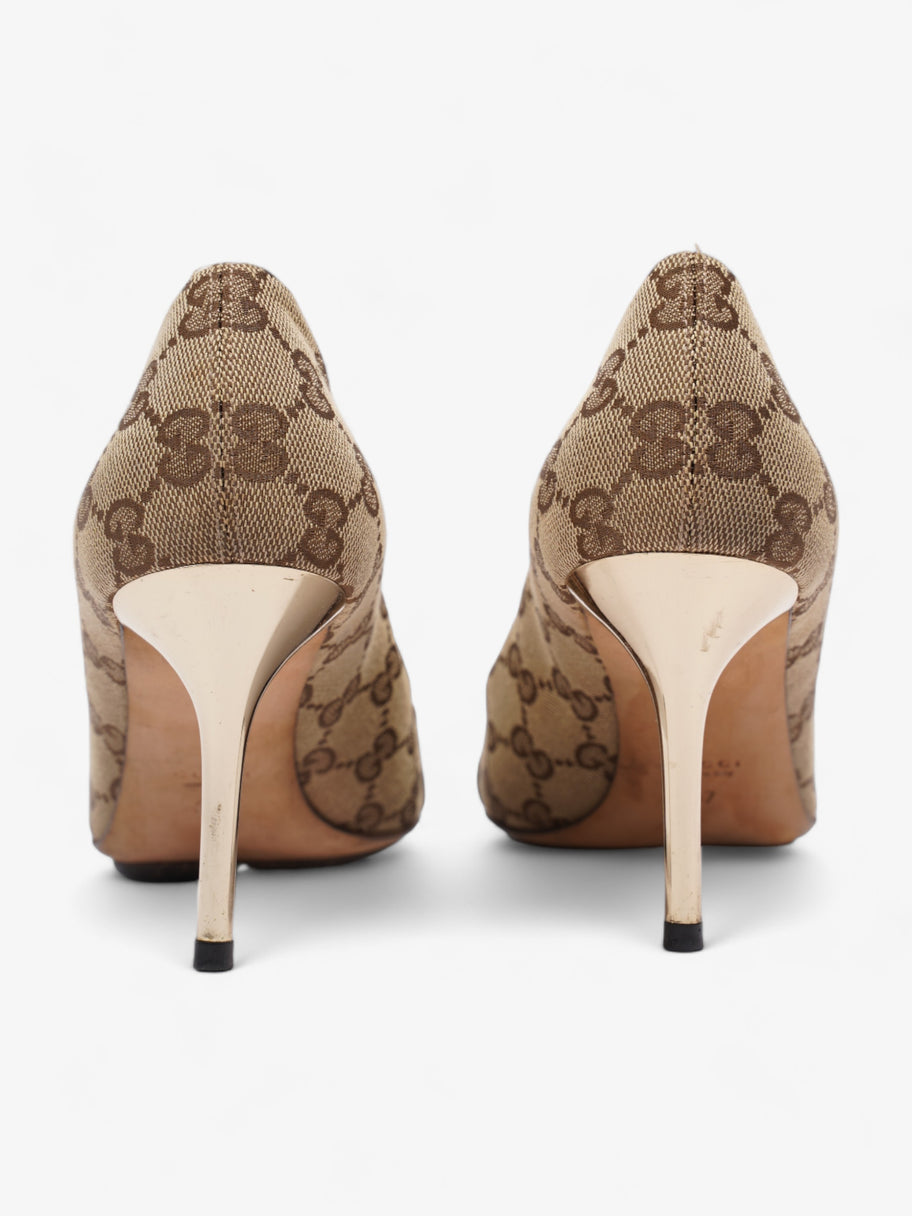 GG Pumps Beige / Brown Canvas EU 37 UK 4 Image 6