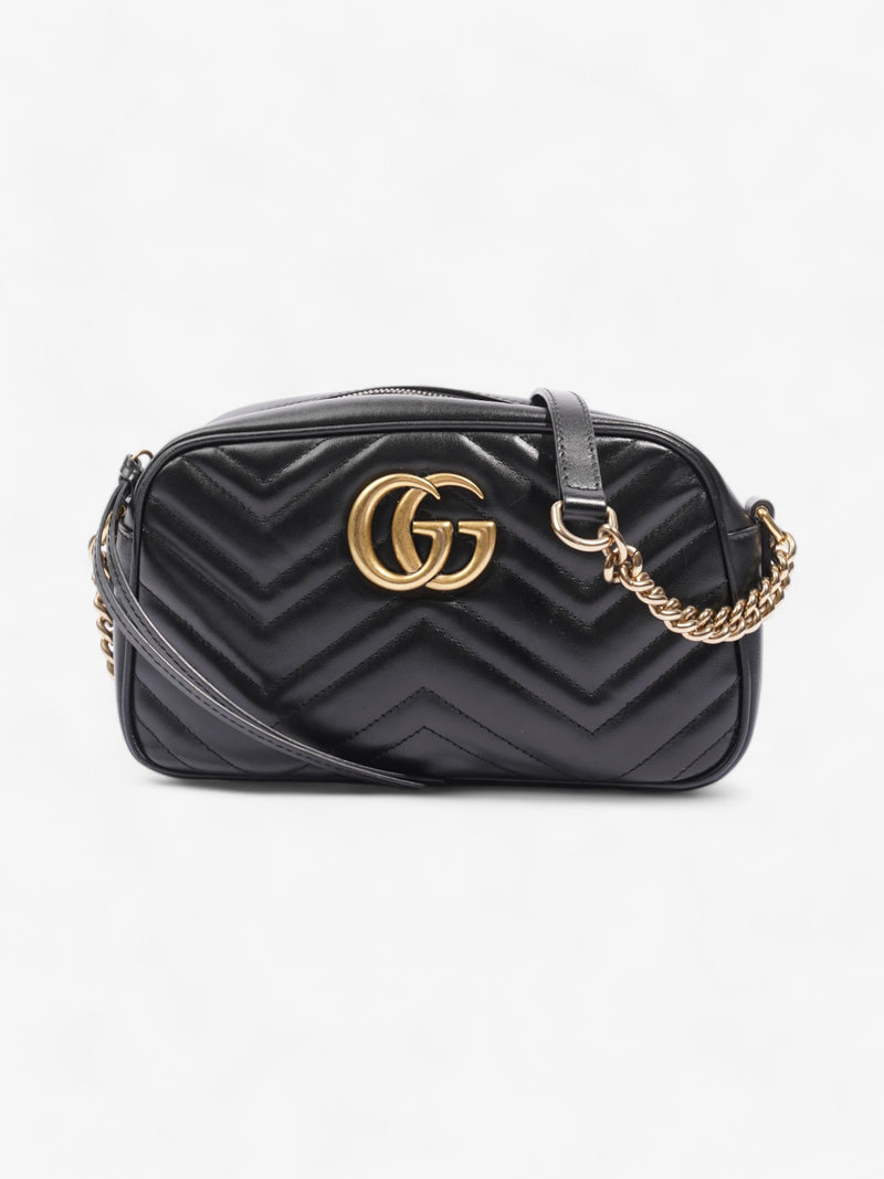  GG Marmont Black Matelasse Leather Small